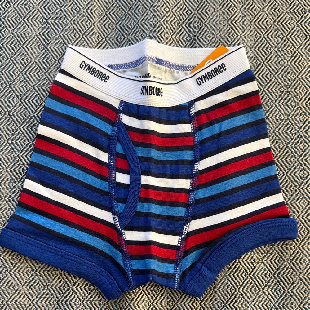 *Price is Firm* NWT Gymboree Boxer Briefs - Blue, Red, and White Stripes, XXS/2T